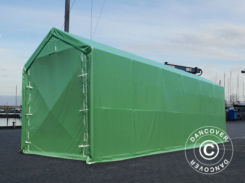 Lagertält PRO XL 4x12x3,5x4,59m, PVC, Grön - Image 10
