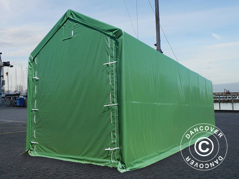 Lagertält PRO XL 4x12x3,5x4,59m, PVC, Grön - Image 3