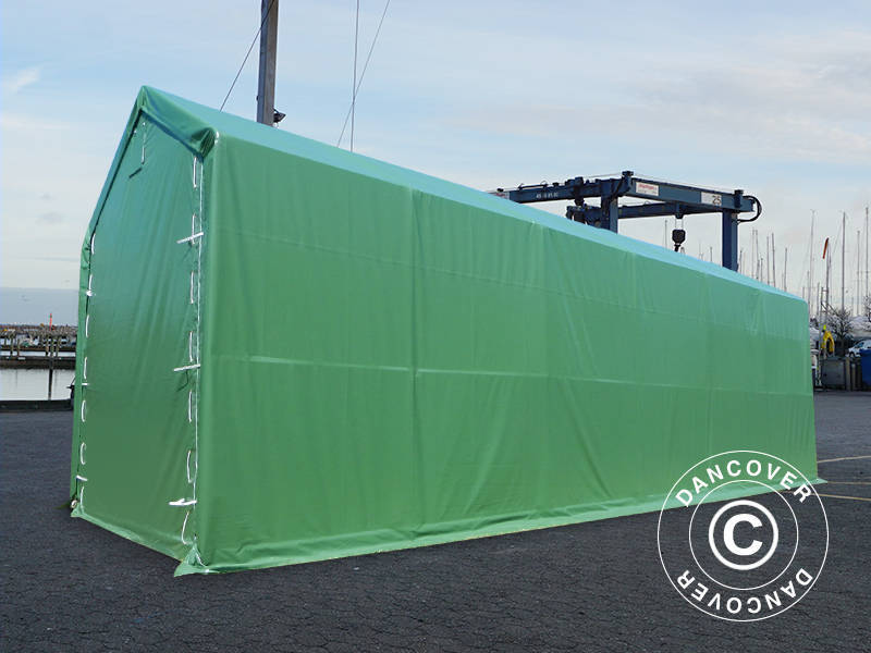 Lagertält PRO XL 4x12x3,5x4,59m, PVC, Grön - Image 4
