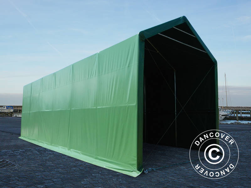 Lagertält PRO XL 4x12x3,5x4,59m, PVC, Grön - Image 5