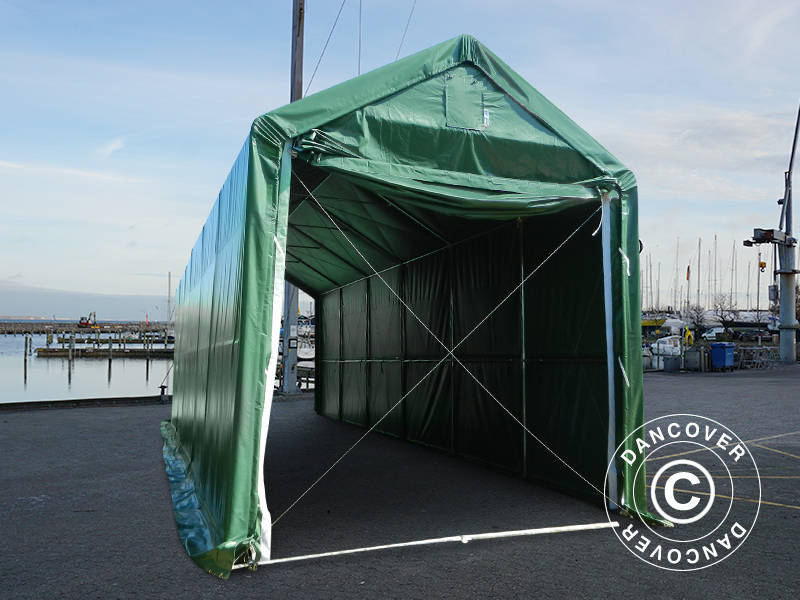 Lagertält PRO XL 4x12x3,5x4,59m, PVC, Grön - Image 7