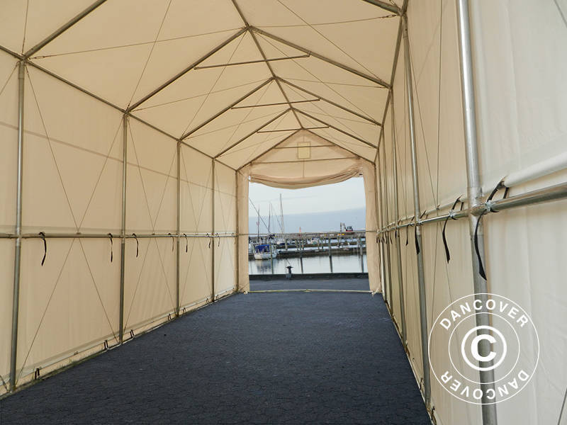 Lagertält PRO XL 4x12x3,5x4,59m, PVC, Vit - Image 10