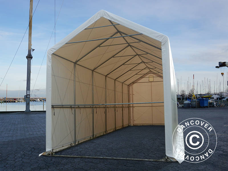 Lagertält PRO XL 4x12x3,5x4,59m, PVC, Vit - Image 7