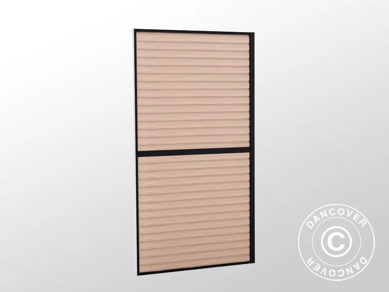 Lamellvägg f/grillpergola San Juan, 1,1x2,18m, Svart/Trä-look, 1 st. - Image 3