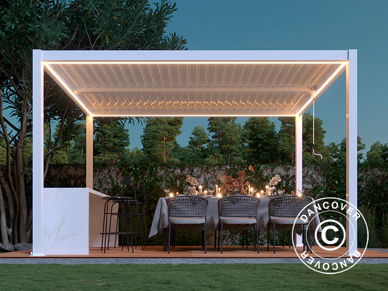 LED-ljuslist för San Pablo pergola 3x3m, 4 st, Varmvit - Image 6