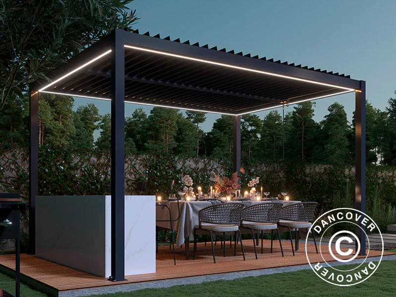 LED-ljuslist för San Pablo pergola 3x4m, 4 st, Varmvit - Image 3
