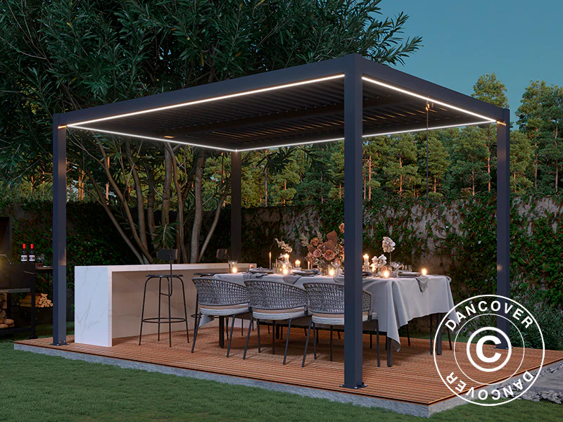 LED-ljuslist för San Pablo pergola 3x4m, 4 st, Varmvit - Image 4