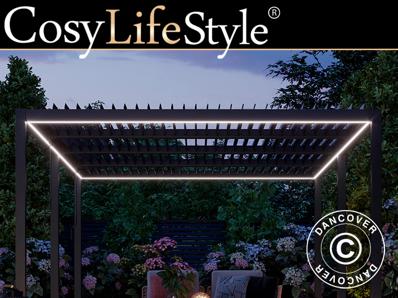 LED-ljuslist för San Pablo pergola paviljong 3x5,8m, 6 st, Varmvit