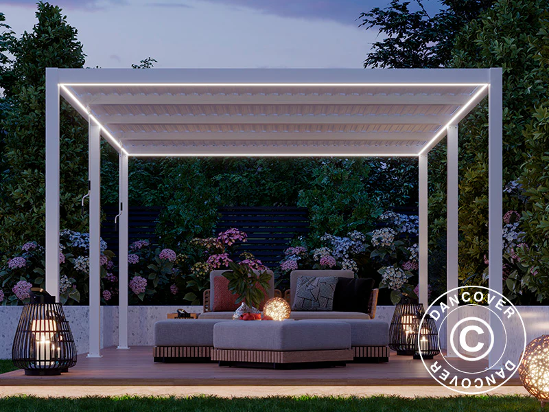 LED-ljuslist för San Pablo pergola paviljong 3x5,8m, 6 st, Varmvit - Image 4