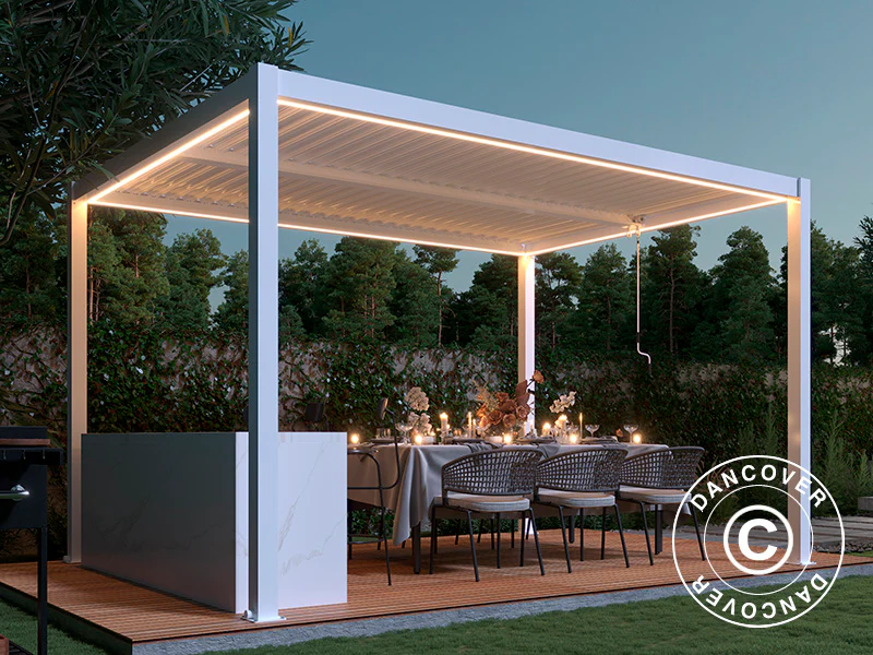 LED-ljuslist för San Pablo pergola paviljong 4x4m, 4 st, Varmvit - Image 5