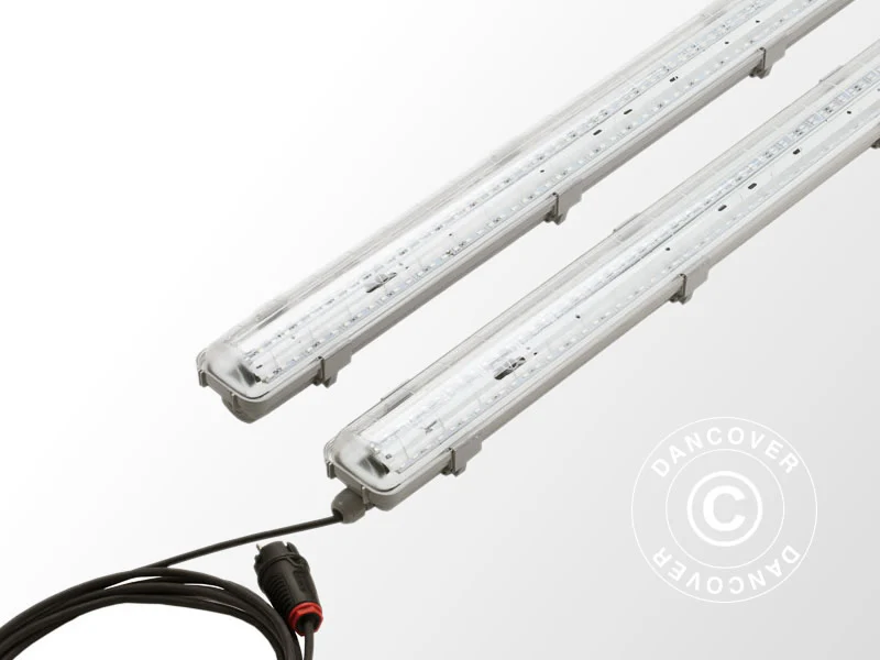 LED Växtlampa 1,26m, 2 lampor, Grå - Image 4