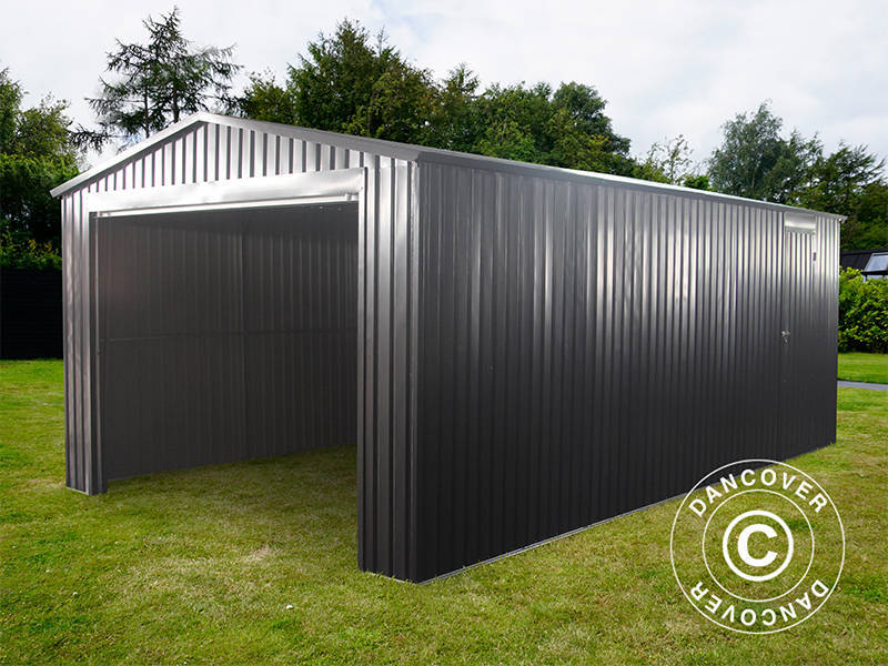Metallgarage 3,38x5,76x2,43m, 19,47m², ProShed®, Antracit - Image 2