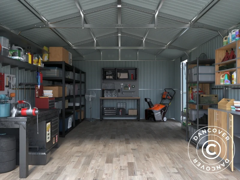Metallgarage 3,86x6,02x2,54 m, 23,2 m², ProShed®, Antracit - Image 4