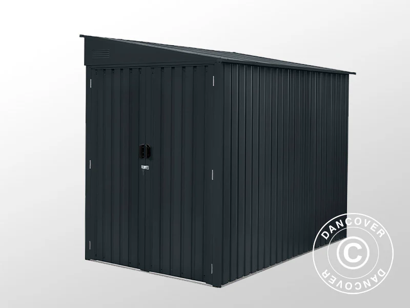 Metallskjul (MC/cyklar), 1,7x2,49x2,03m, 4,25m², Antracit - Image 4