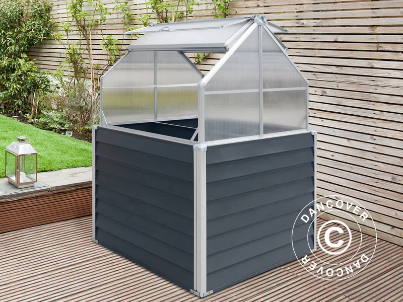 Mini växthus 1,2x1,2x1,69m, 1,44m², Antracit - Image 4
