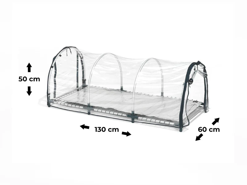 Mini växthus propagator JUMBO XXL med värmematta, 60x130x50cm, Transparant - Image 6