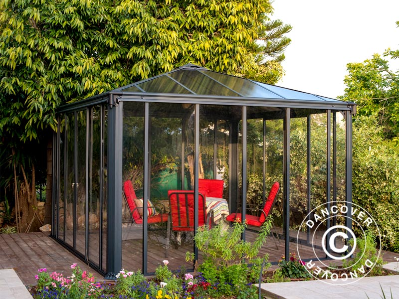 Orangeri, paviljong LEDRO, 12,96m², Palram/Canopia, 3,6x3,6x2,95m, Grå - Image 2