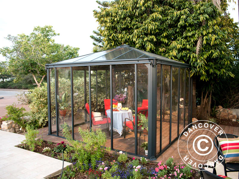 Orangeri, paviljong LEDRO, 12,96m², Palram/Canopia, 3,6x3,6x2,95m, Grå - Image 5