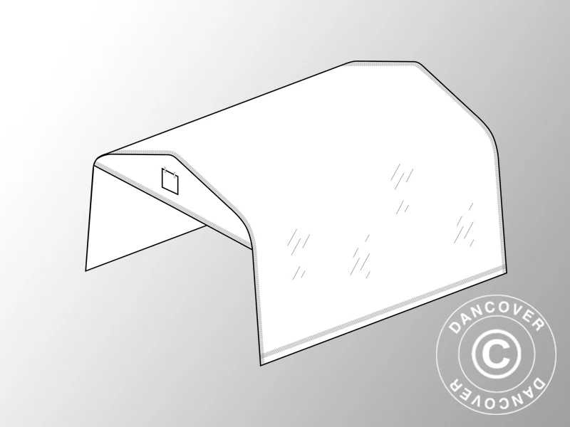 Överdrag för Tunnelväxthus 3,6x7,2m, 180 Mikronfolie, Transparent