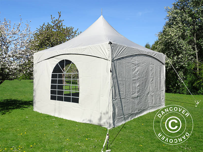 Pagoda Partytält PartyZone 3x3m, PVC, Vit - Image 3