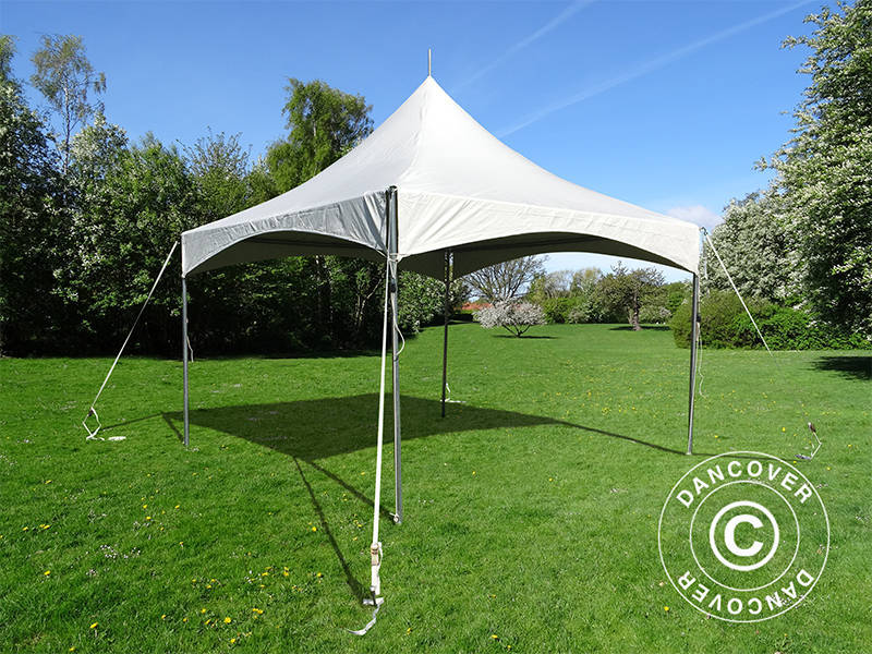Pagoda Partytält PartyZone 3x3m, PVC, Vit - Image 4