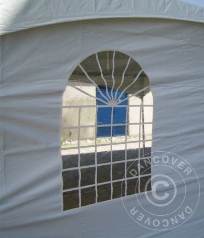 Pagoda Partytält PartyZone 4x4m, PVC, Vit - Image 6