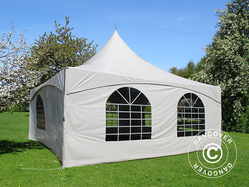 Pagoda Partytält PartyZone 5x5m, PVC, Vit - Image 3