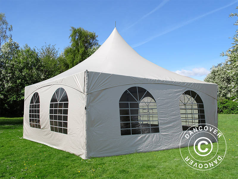Pagoda Partytält PartyZone 5x5m, PVC, Vit - Image 5