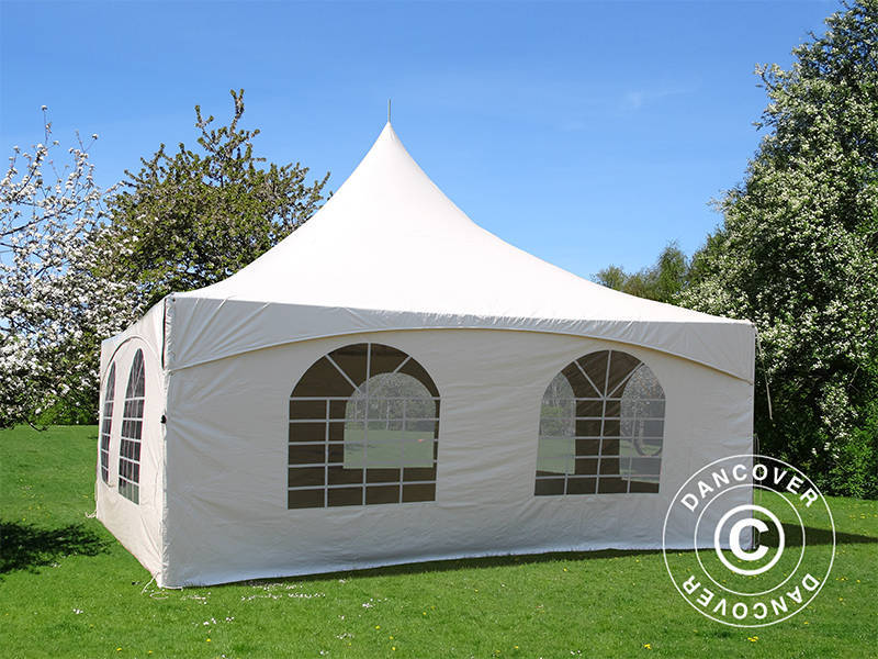 Pagoda Partytält PartyZone 6x6m, PVC, Vit - Image 5
