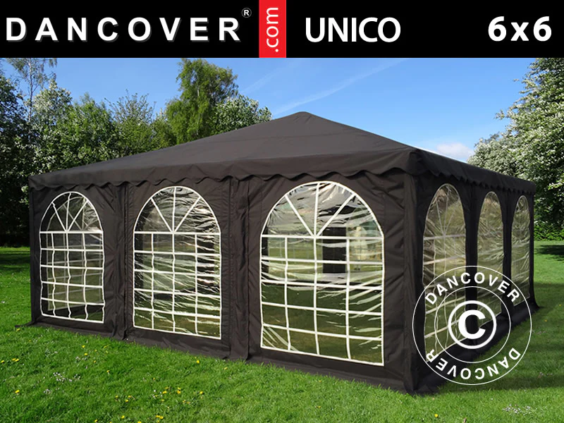 Pagoda Partytält UNICO 6x6m, Svart
