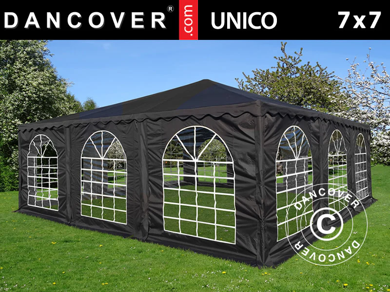 Pagoda Partytält UNICO 7x7m, Svart