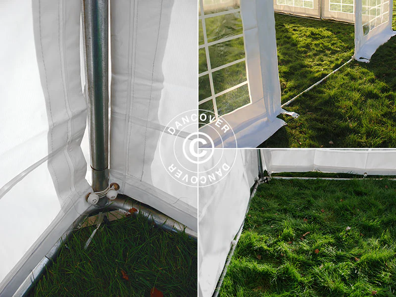 Pagoda tält Exclusive 5x5m PVC, Vit - Image 6