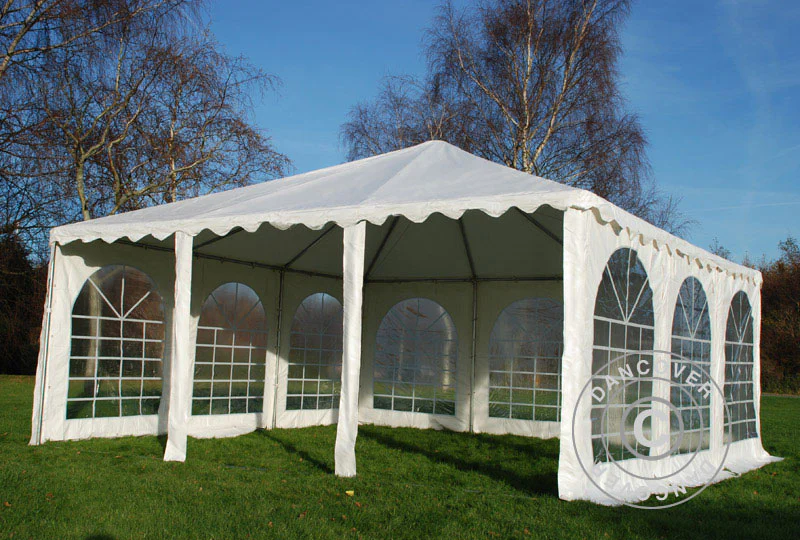 Pagoda tält Exclusive 6x6m PVC, Vit - Image 11