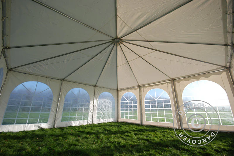 Pagoda tält Exclusive 6x6m PVC, Vit - Image 12