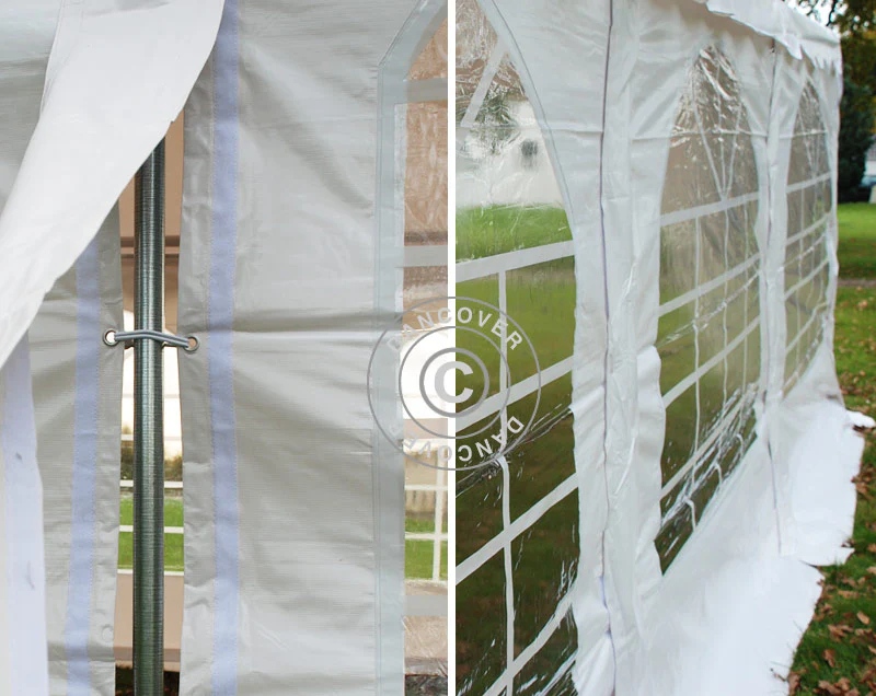Pagoda tält Exclusive 6x6m PVC, Vit - Image 14