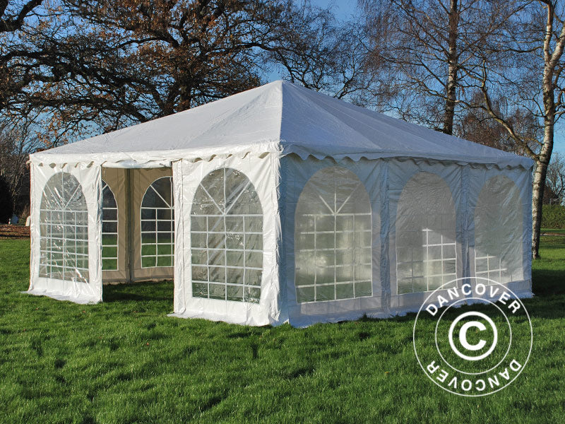 Pagoda tält Exclusive 7x7m PVC, Vit - Image 4