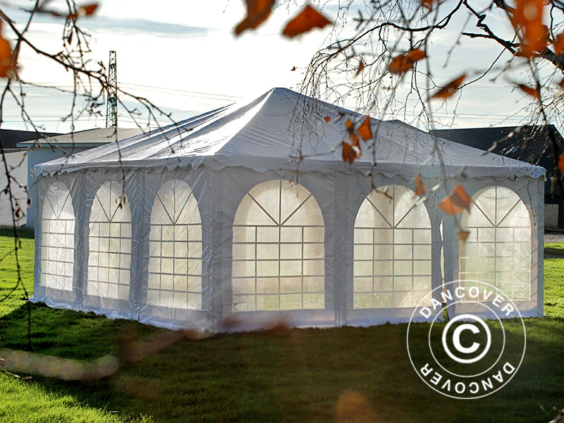 Pagoda tält Exclusive 7x7m PVC, Vit - Image 7