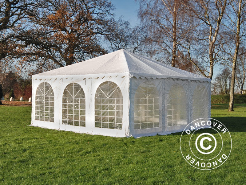 Pagoda tält Exclusive 7x7m PVC, Vit - Image 8