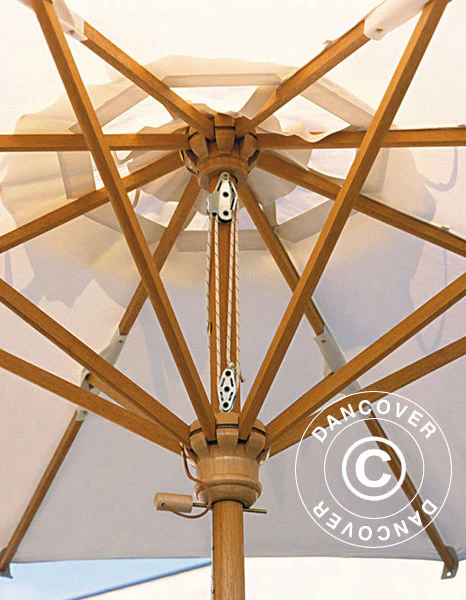 Parasoll Palladio Standard med kant, 3x4m, Naturfärgat - Image 4