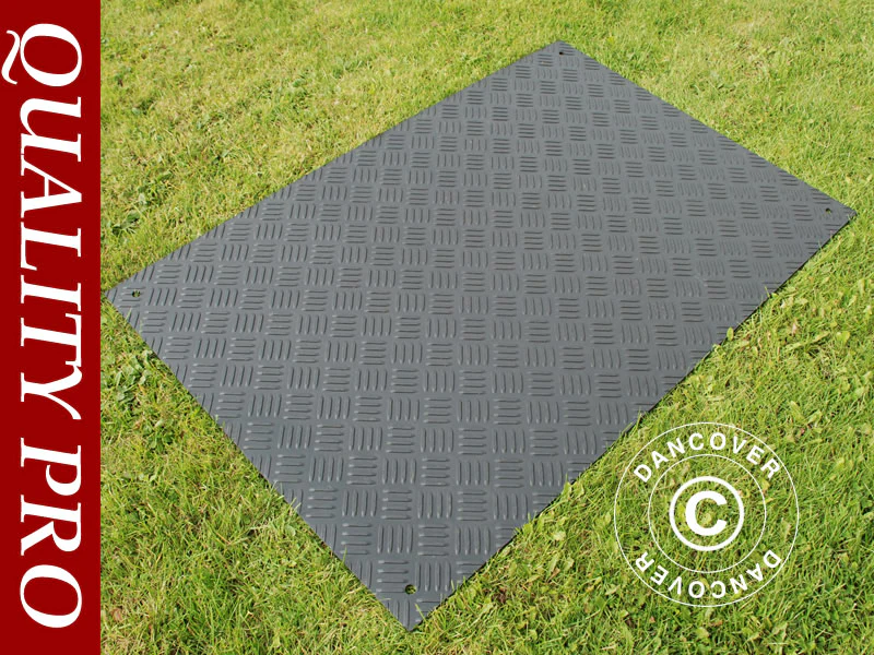 Partygolv och markskyddsmatta, 0,96 m², 80x120x0,6cm, Svart, 1 st.