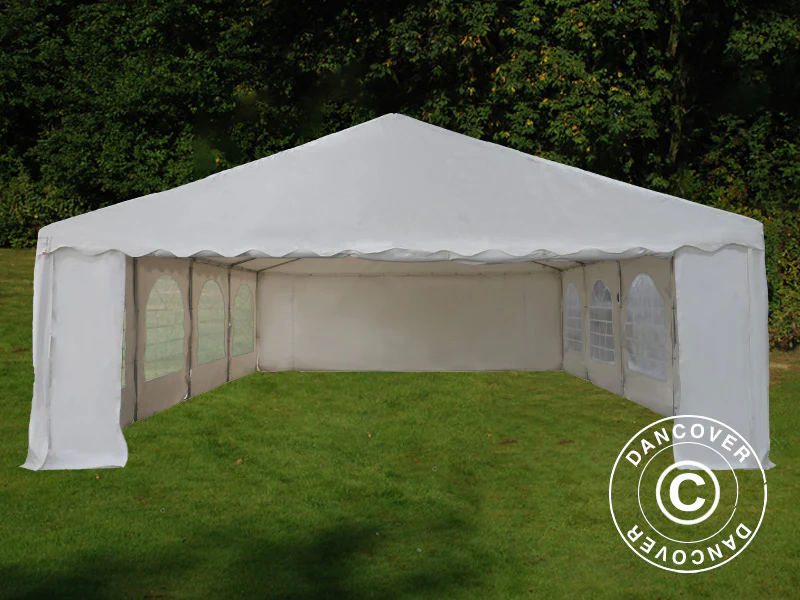 Partytält Basic 6x8m PVC 700, Vit - Image 4