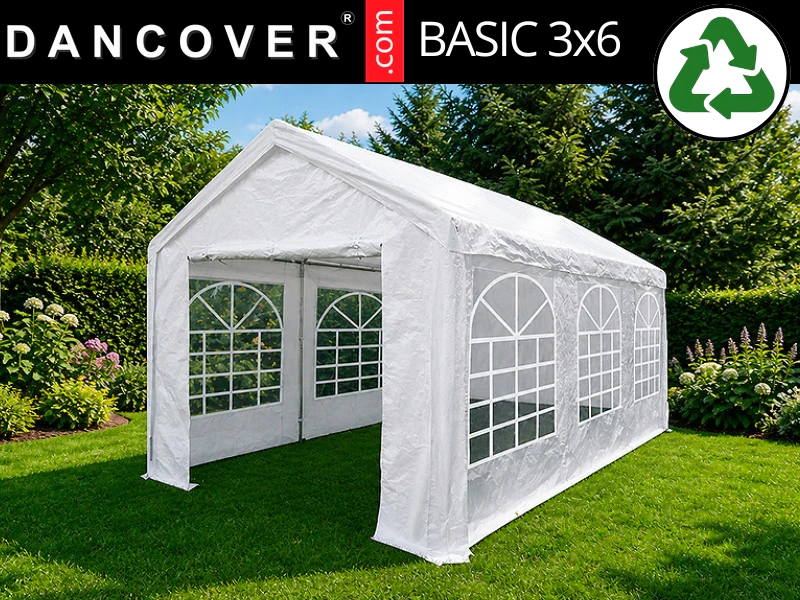 Partytält Basic 3x6m PE 500, Vit