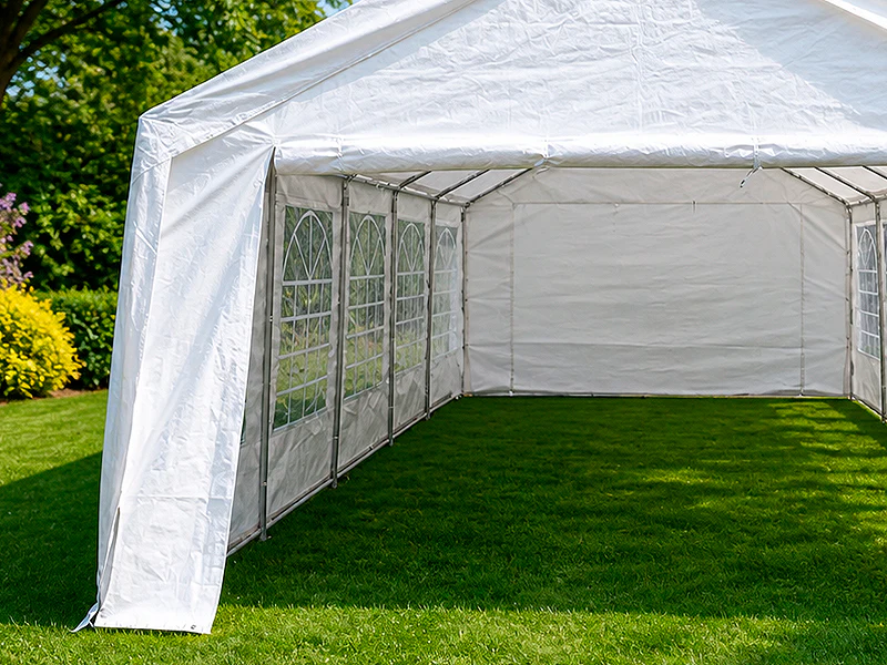 Partytält Basic 4x8m PE 500, Vit - Image 6