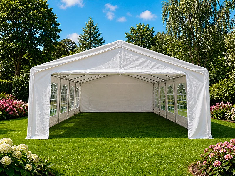 Partytält Basic 5x10m PE 500, Vit - Image 3