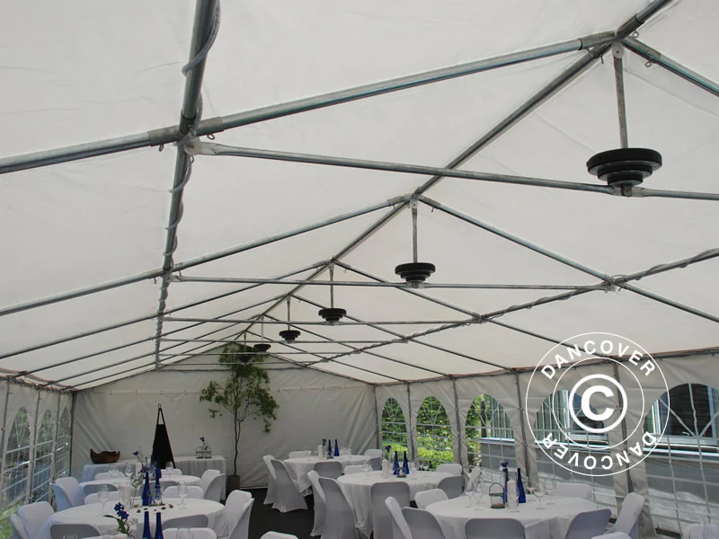 Partytält Exclusive 6x12m PVC 900, "Arched", Vit - Image 10