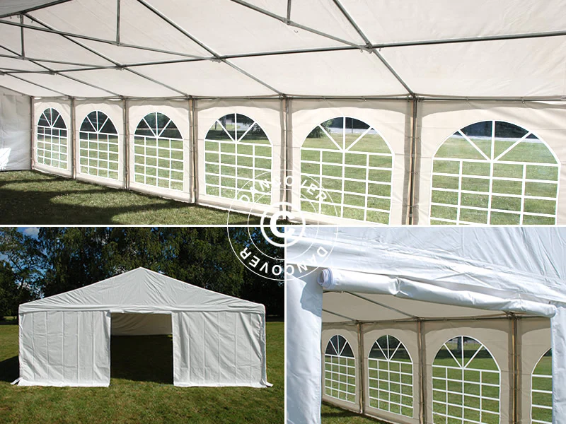 Partytält Exclusive 6x12m PVC 900, "Arched", Vit - Image 12