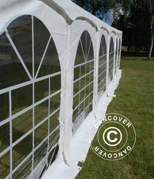 Partytält Exclusive 6x12m PVC 900, "Arched", Vit - Image 13