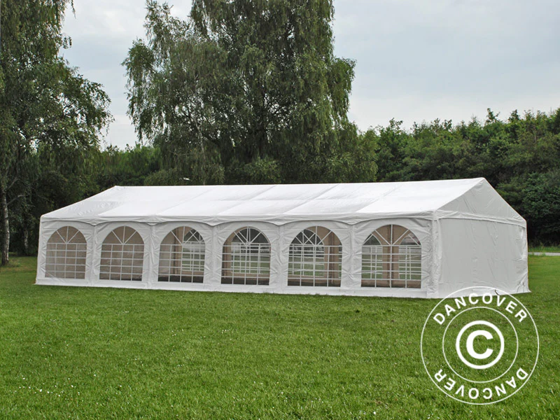 Partytält Exclusive 6x12m PVC 900, "Arched", Vit - Image 7