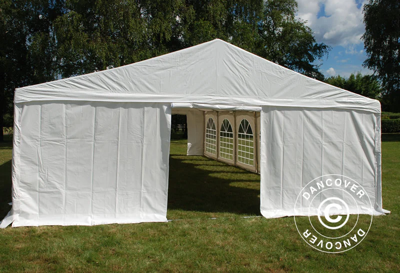 Partytält Exclusive 6x12m PVC 900, "Arched", Vit - Image 9