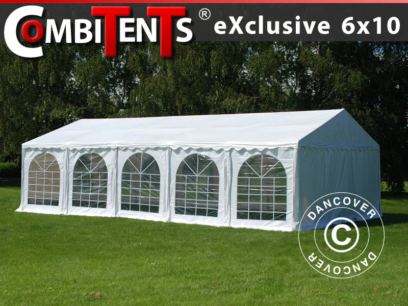 Partytält, Exclusive CombiTents® 900 6x10m, 3-i-1, Vit